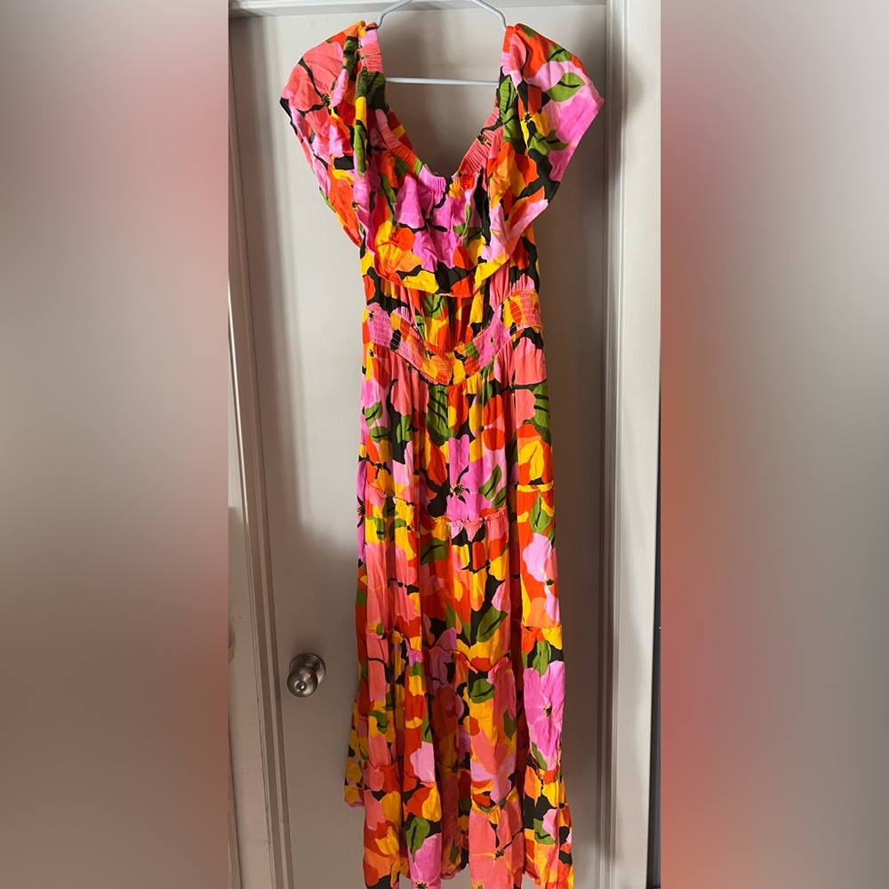 Terra & Sky Pink and Yellow Floral Dress